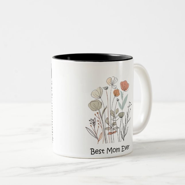 Tasse 2 Couleurs Best Mom Ever Mother's Day (Devant droit)