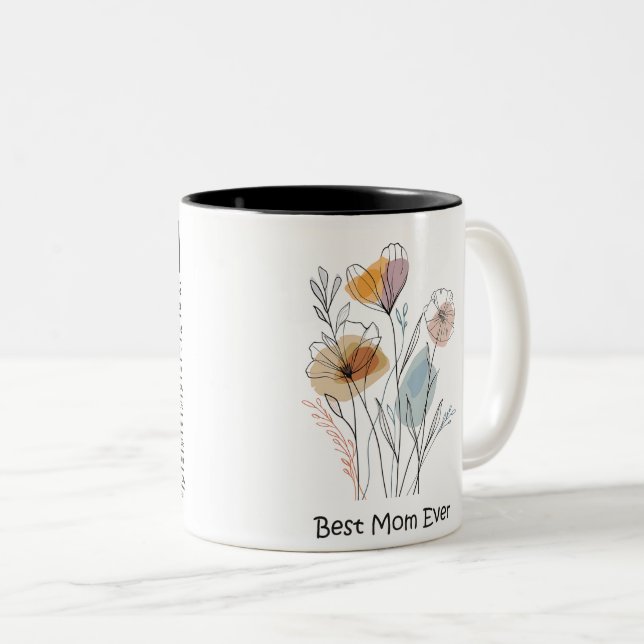 Tasse 2 Couleurs Best Mom Ever Mother's Day (Devant droit)