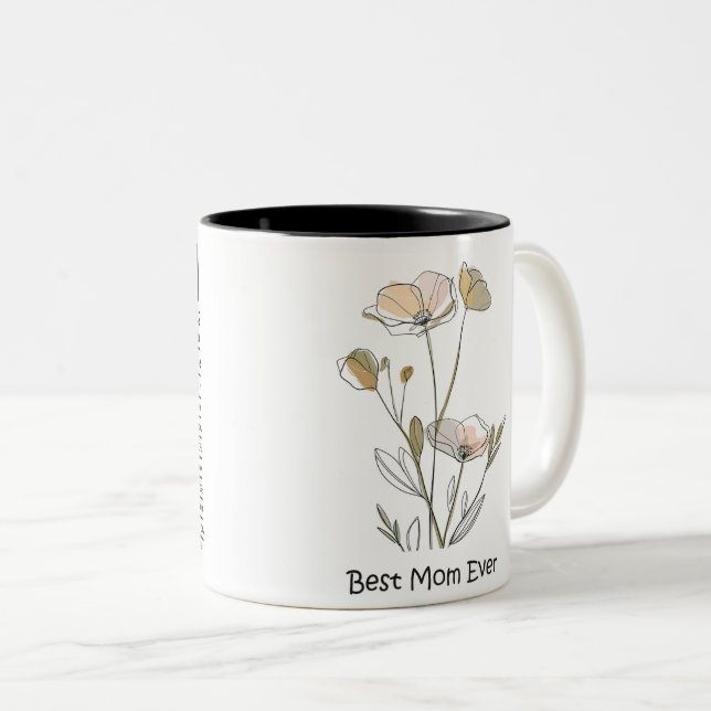 Tasse 2 Couleurs Best Mom Ever Mother's Day (Devant droit)