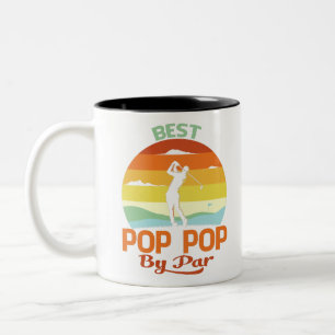 Tasse 2 Couleurs Best Pop Pop By Par Fête des pères Golf Shirt Cade