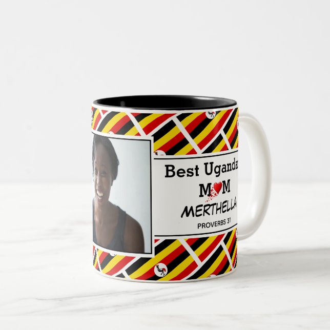 Tasse 2 Couleurs BEST UGANDAN MUM Photo (Devant droit)