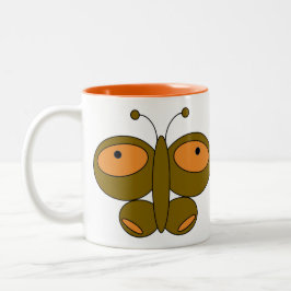 Tasse 2 Couleurs Beurre coloré mignon - Brown de prairie