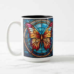 Tasse 2 Couleurs Beurre en verre à main gauche