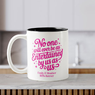 Tasse 2 Couleurs BFFs mignonnes Bestie Amitié Tourbillonnant