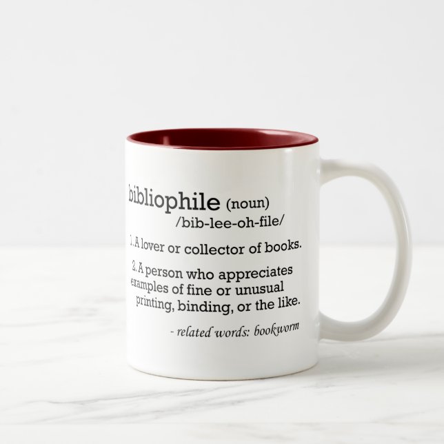 Tasse 2 Couleurs bibliophile, défini (Droit)