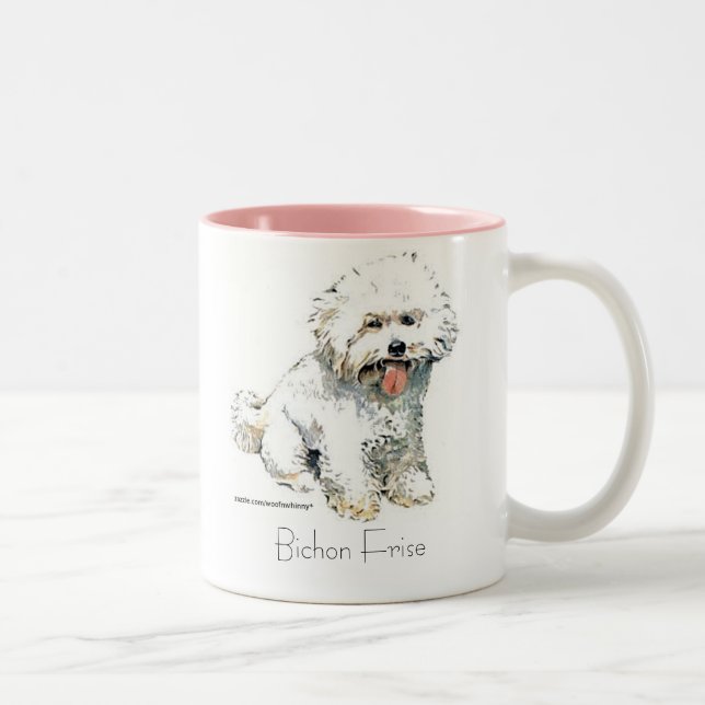 Tasse 2 Couleurs Bichon Frise (Droit)