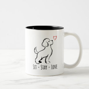 Tasse 2 Couleurs Bichon Sit-Stay-Love