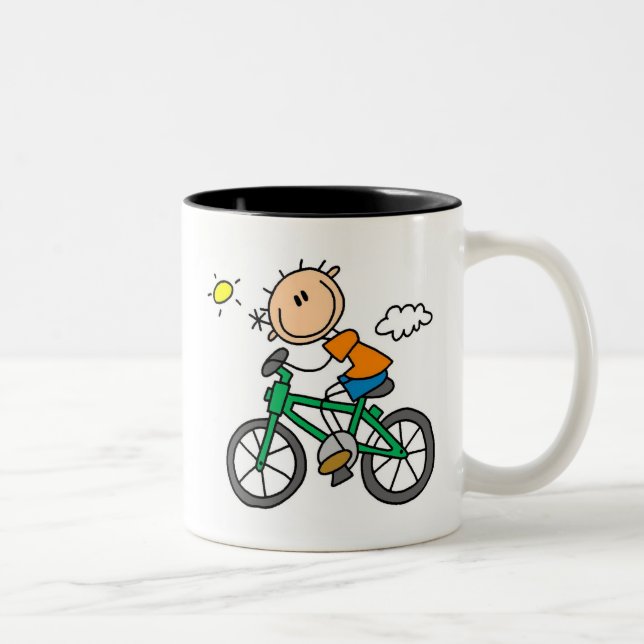 Tasse 2 Couleurs Bicyclette d'équitation - mâle (Droit)