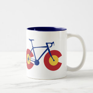Tasse 2 Couleurs Bicyclette Drapeau du Colorado