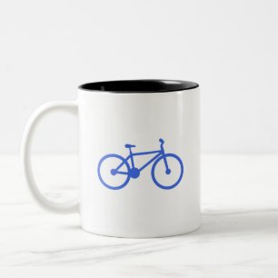Tasse 2 Couleurs Bicyclette royale bleue et blanche