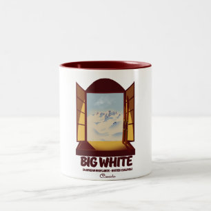 Tasse 2 Couleurs Big White Colombie-Britannique Canada affiche de s