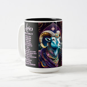 Tasse 2 Couleurs Bijoux personnalisés Galaxie Zodiac Aries