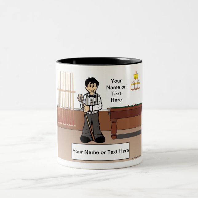 Tasse 2 Couleurs Billard, Lecteur de billard - Cartographie masculi (Centre)