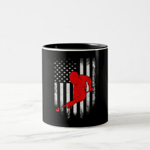 Tasse 2 Couleurs Billard Lover American Flag Billiards Gift