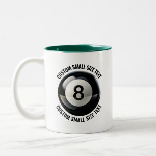 Tasse 2 Couleurs Bille 8 & Petit Texte VERT CHASSEUR 325ml Personna