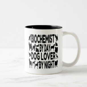 Tasse 2 Couleurs Biochimiste Amoureux des chiens