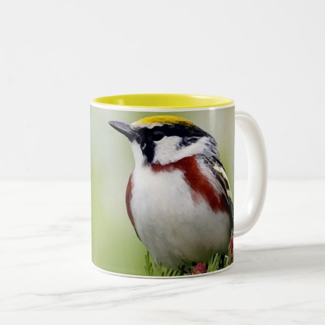 Tasse 2 Couleurs BIRD yellow_iphone (Devant droit)