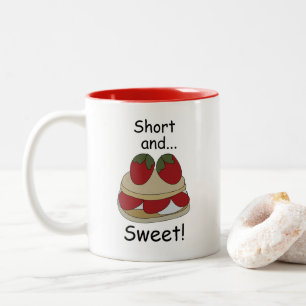 Tasse 2 Couleurs Biscuit aux fraises Citation drôle courte et douce