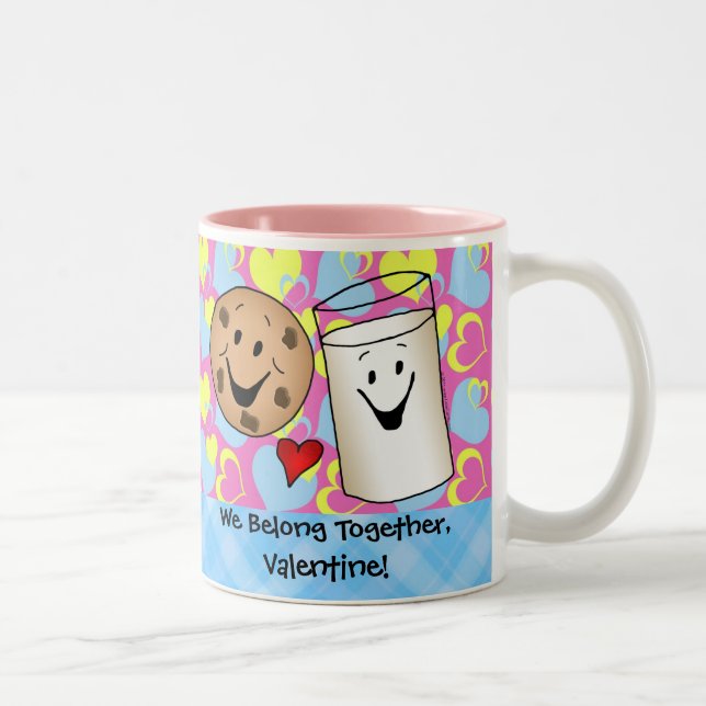 Tasse 2 Couleurs Biscuits et lait Valentine (Droit)