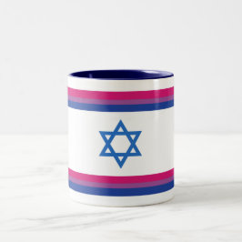 Tasse 2 Couleurs Bisexual Israel Pride Flag Small