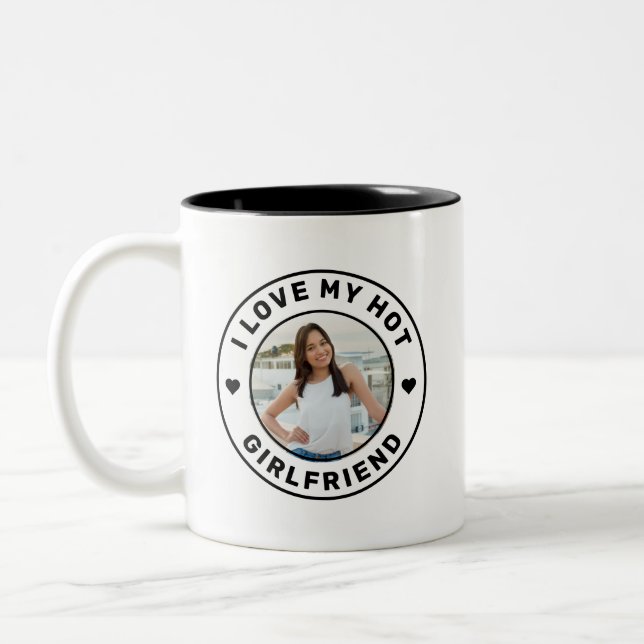 Tasse 2 Couleurs Black I Love My Hot Girlfriend (Gauche)