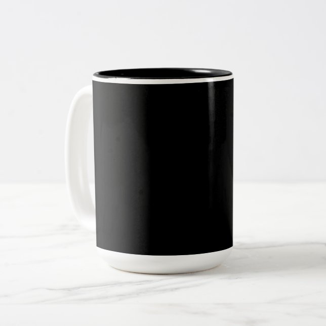 Tasse 2 Couleurs Black Plain Simple tendance intemporelle élégante  (Devant gauche)