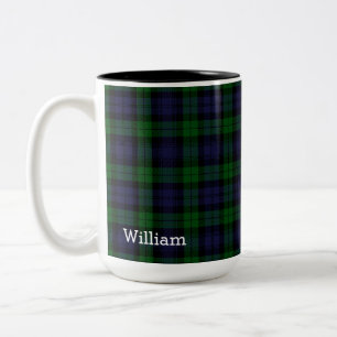 Tasse 2 Couleurs Black Watch Tartan Plaid personnalisé
