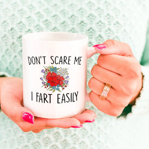 Tasse 2 Couleurs Blague de Petaradeur Drôle, Ne me Faites Pas Peur 