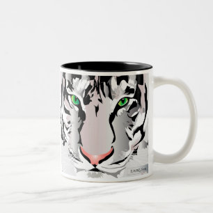 TASSE 2 COULEURS BLANC DE TIGRE/MUG GRIS