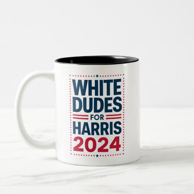 Tasse 2 Couleurs Blancs Pour Harris-2024 (Gauche)