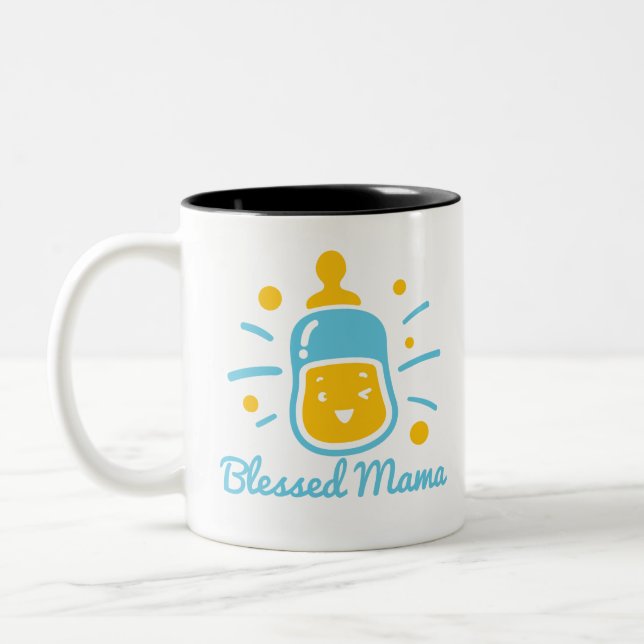 Tasse 2 Couleurs Blessed Mama (Gauche)