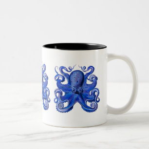 Tasse 2 Couleurs Bleu de poulpe de Haeckel