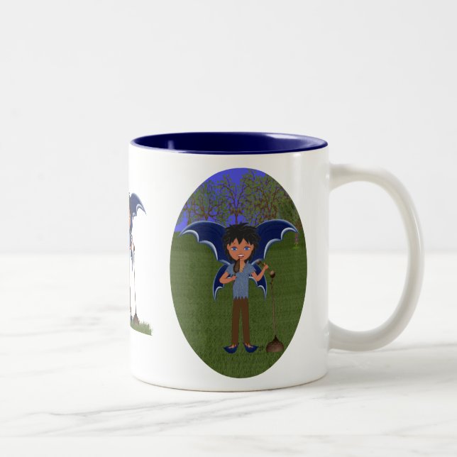 Tasse 2 Couleurs Bleu Dragon ailé Musical Boy Féerie (Droit)