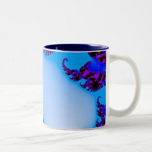 Tasse 2 Couleurs bleu fractal