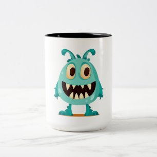 Tasse 2 Couleurs Bleu/monstre/enfant/halloween