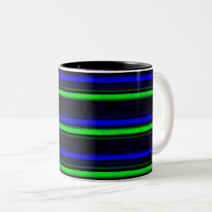 Tasse 2 Couleurs Bleu Noir Grandes Vertes
