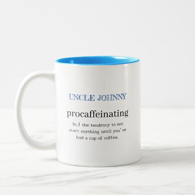 Tasse 2 Couleurs Bleu processeur personnalisé (Gauche)