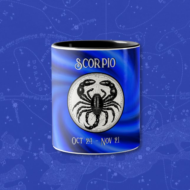 Tasse 2 Couleurs Bleu Scorpio (Créateur téléchargé)