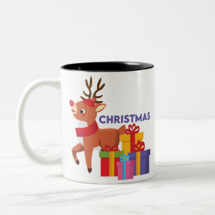 Tasse 2 Couleurs Blottissez-vous dans la joie de Noël