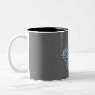 Tasse 2 Couleurs Blue Beige Floral Bloom – Dark Grey Botanical Mode