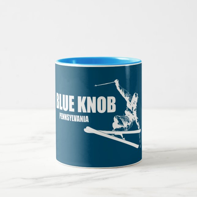 Tasse 2 Couleurs Blue Knob Pennsylvania Skier (Centre)