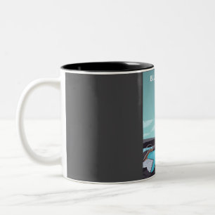 Tasse 2 Couleurs Blue Lagoon Islande Poster de voyage minimaliste