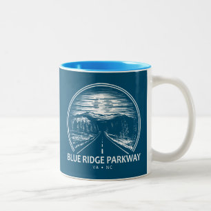 Tasse 2 Couleurs Blue Ridge Parkway Forest
