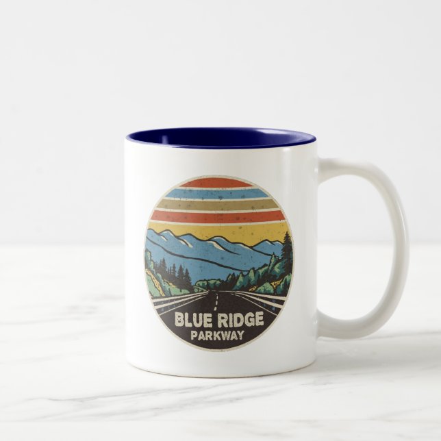 Tasse 2 Couleurs Blue Ridge Parkway Mountains (Droit)