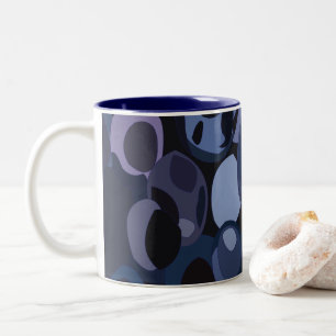 Tasse 2 Couleurs Blueberry moderne Abstrait