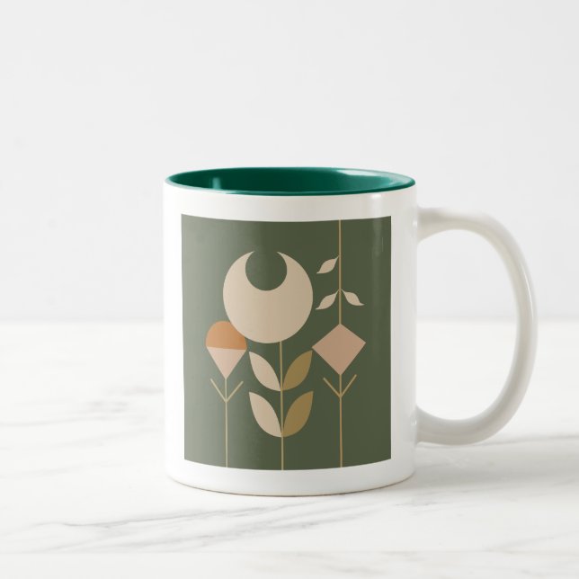 Tasse 2 Couleurs Boho Abstrait Lily (Droit)