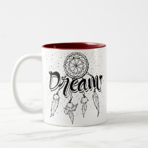 Tasse 2 Couleurs Boho Tribal Feather Dream