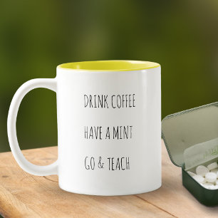Tasse 2 Couleurs Boisson des Enseignants Café Menthe Enseigner
