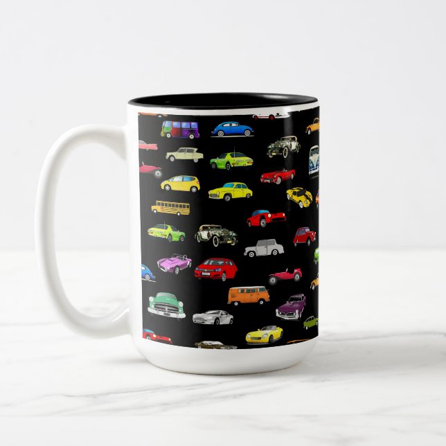 TASSE 2 COULEURS BOÎTE CARS (Gauche)