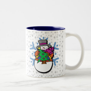 Tasse 2 Couleurs Bonhomme de neige